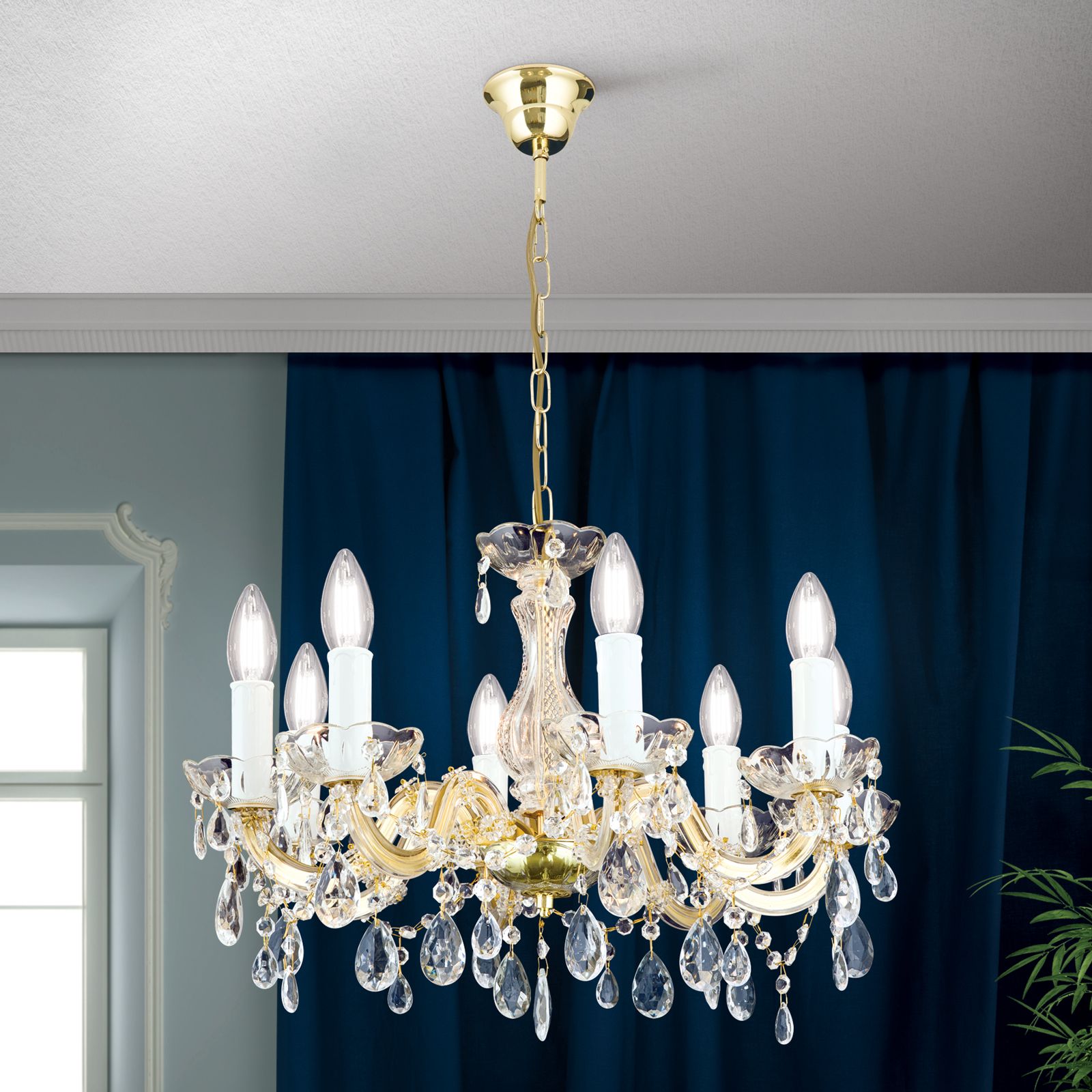 Luster MARIE CLAIRE, 8-flammig, Gold