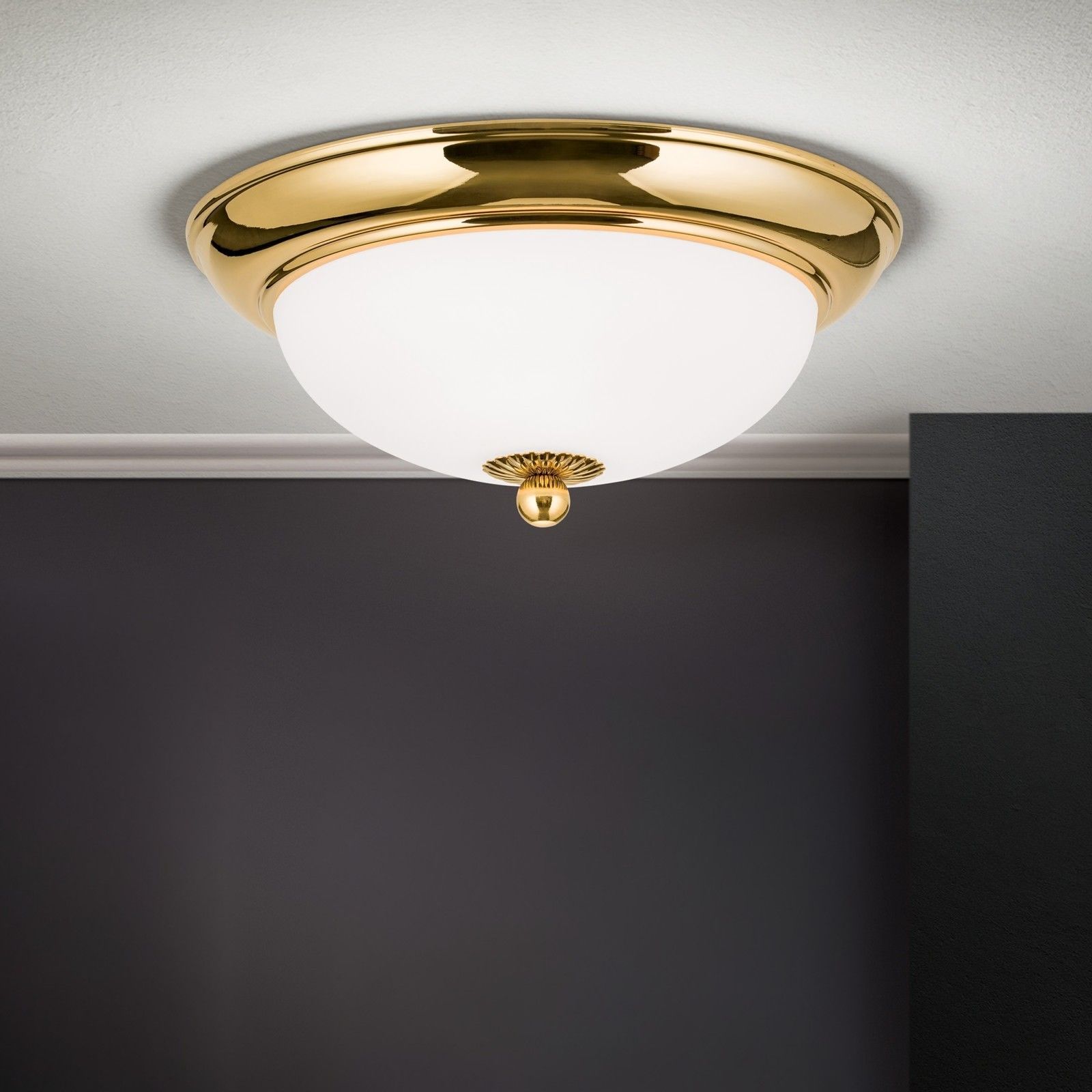 Ceiling light EMPIRE, 24K gold plated, dia. 26cm