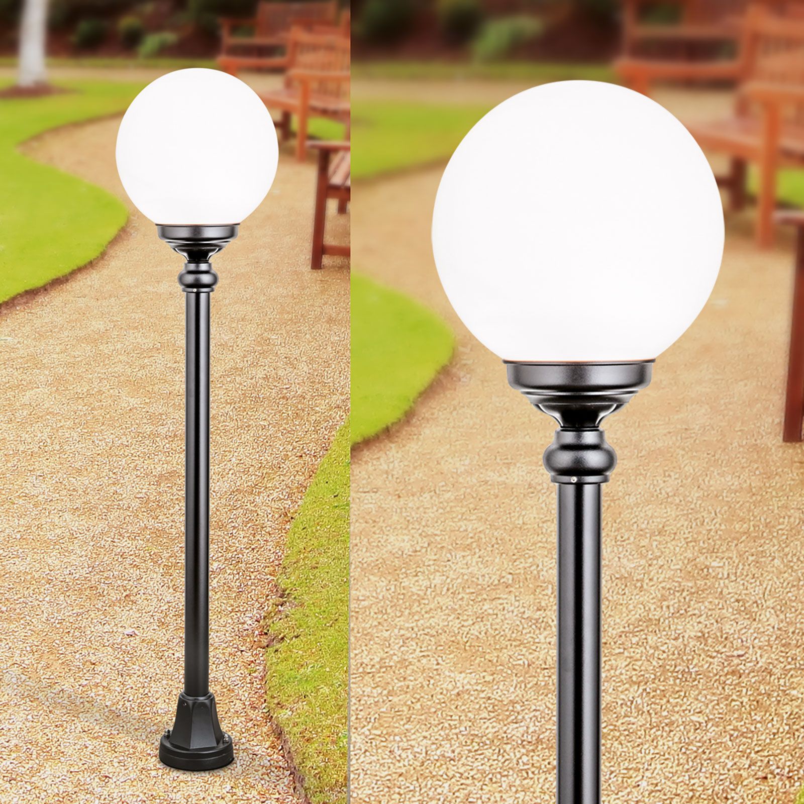 Außenleuchte REIKA, Schwarz, H110cm