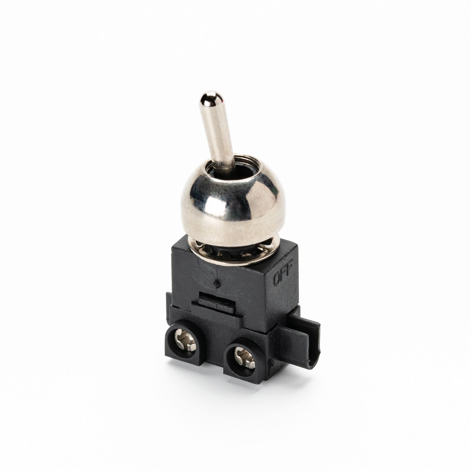 Built-in toggle switch, Ø 12 mm, chrome