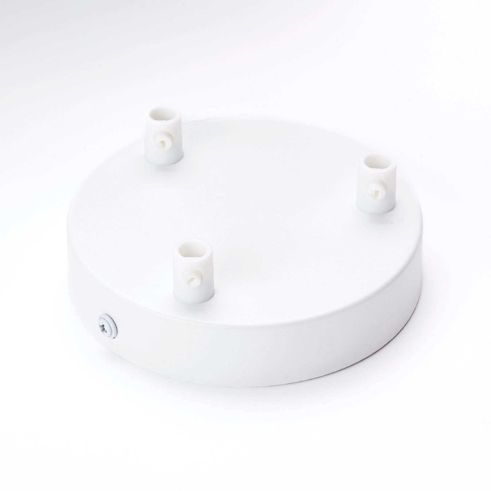 Lamp canopy with clamp nipple, 120x25mm, white