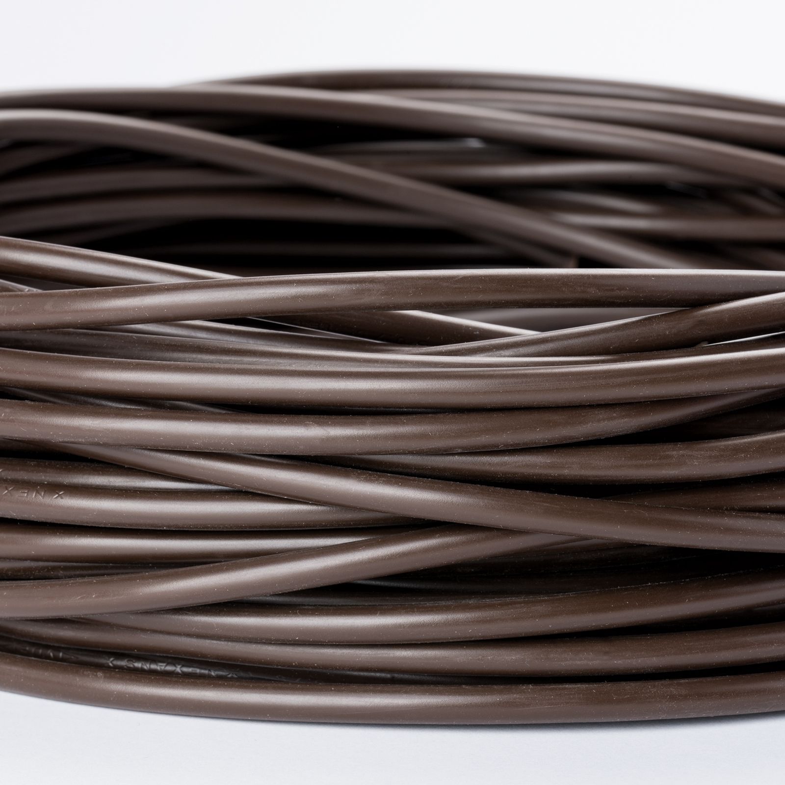 Kabel, PVC, 3x0,75mm², 1 m, Braun