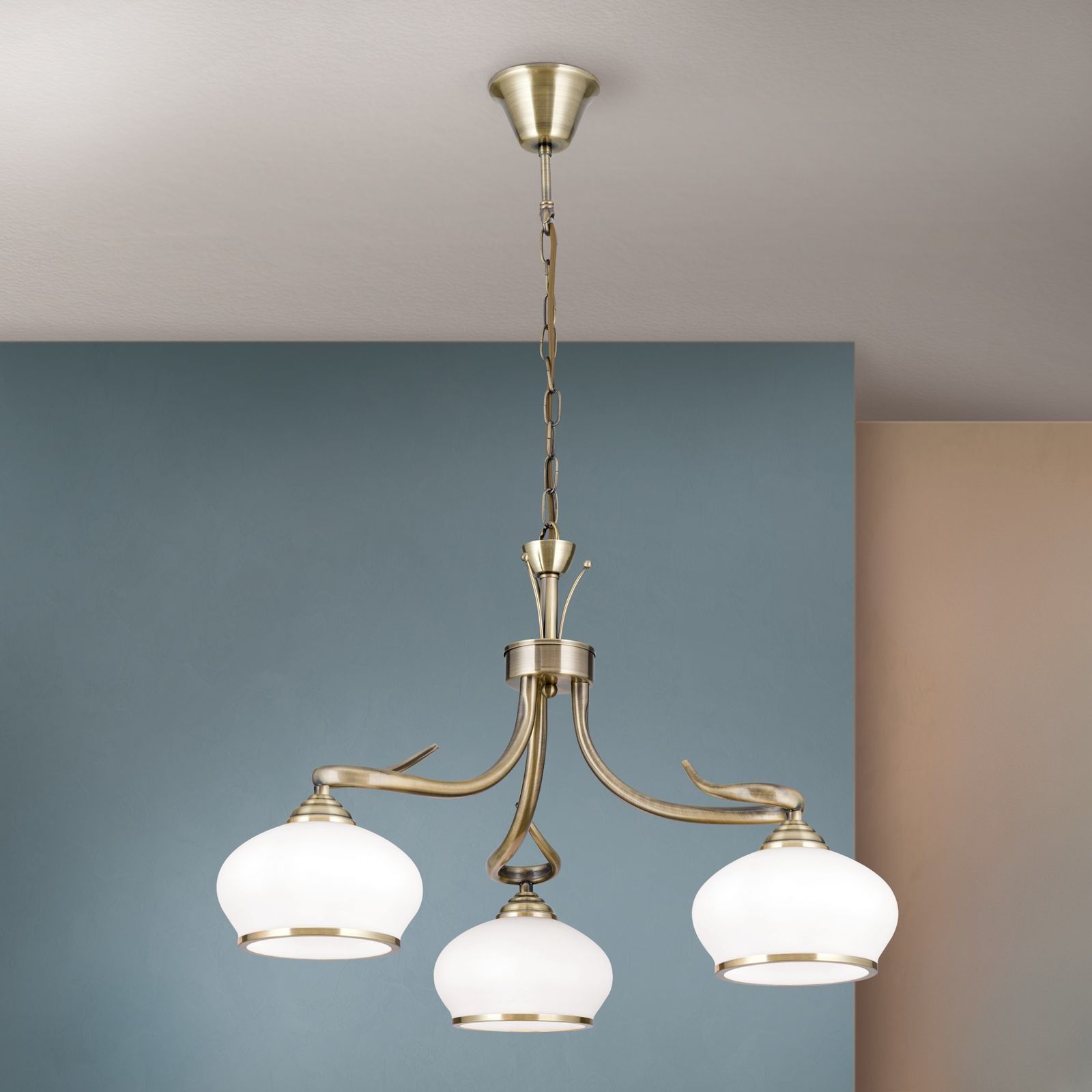 Luster VEGO, 3-flammig, Patina