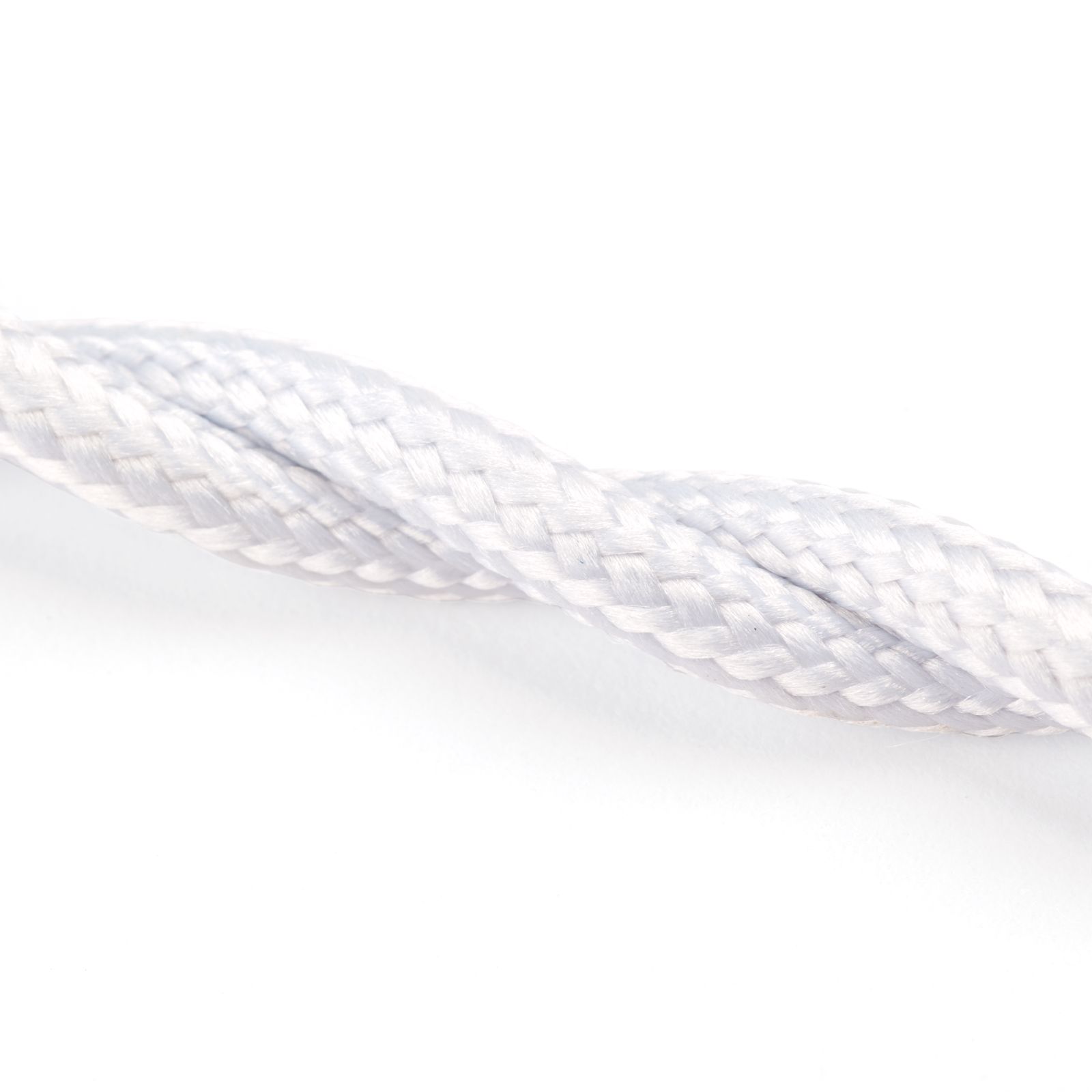 Kabel, Textil, 2x0,75mm², 5 m, gedreht, Weiß