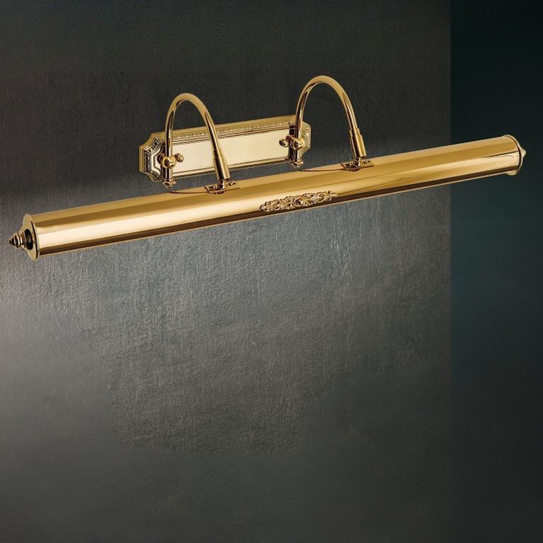 BILDERLEUCHTE, 3-flammig, Gold, mit Zierelementen