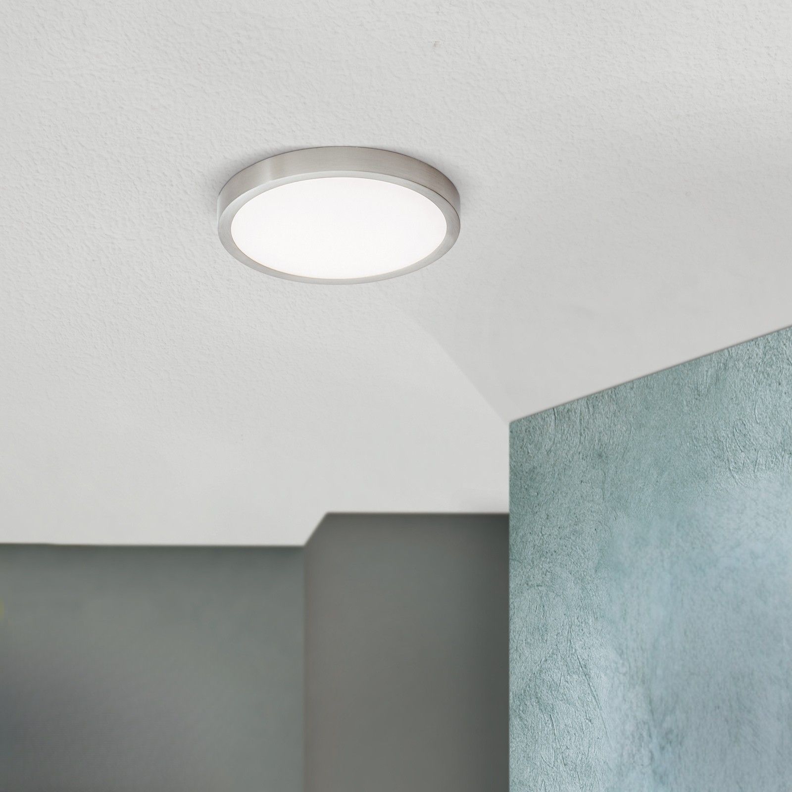 LED stropní svítidlo LERO, titan, kulaté, 23cm