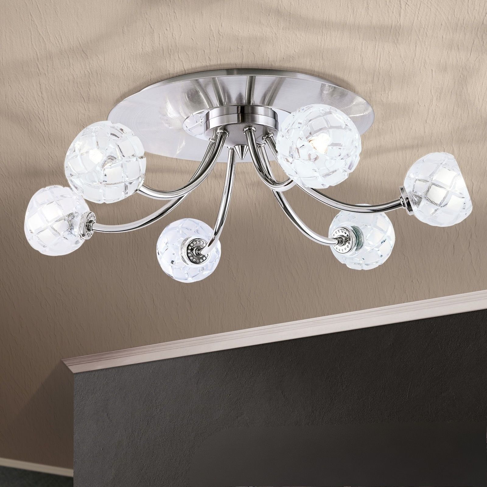 Deckenleuchte MADERNO, 6-flammig, Satin