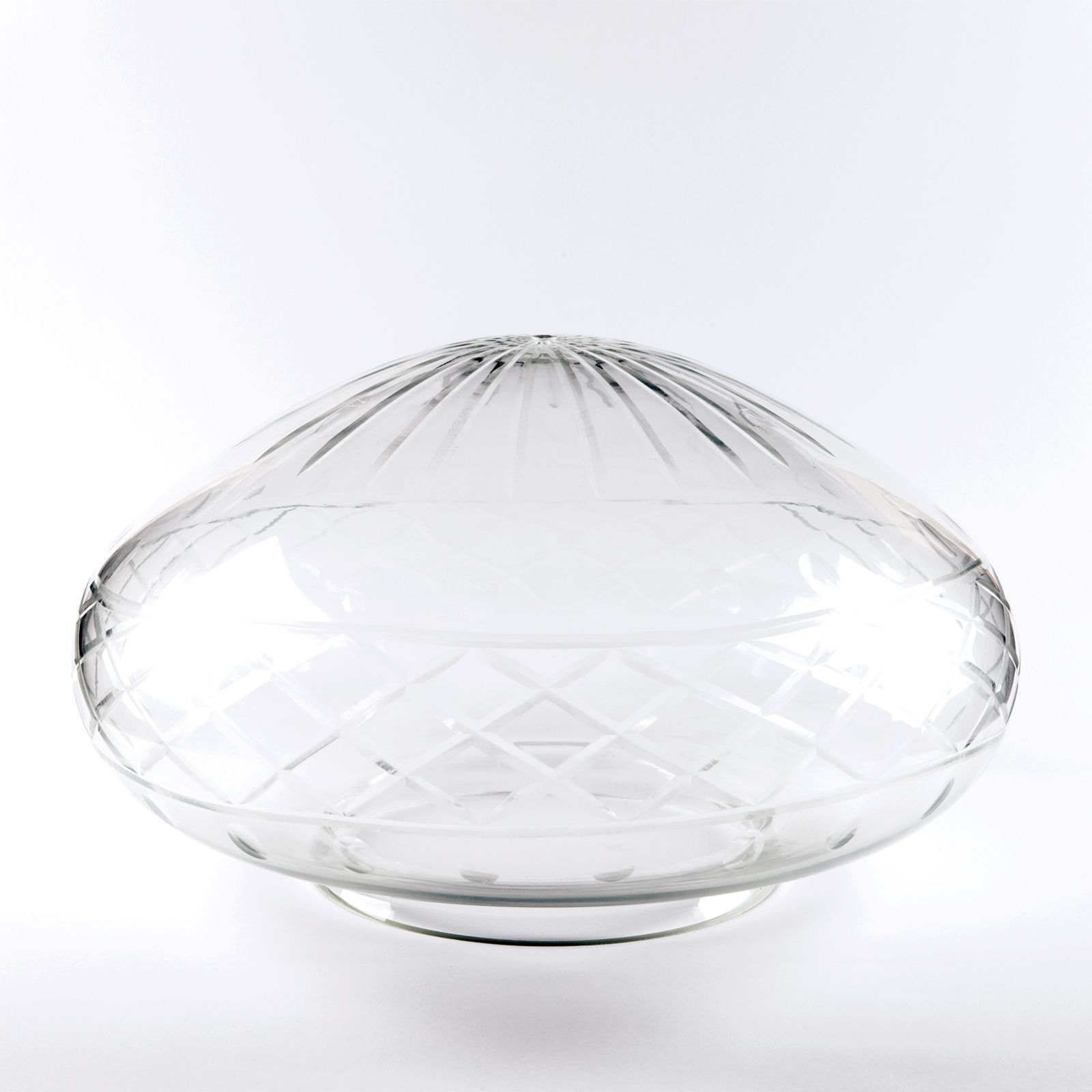 Glasschirm BUDAPEST 417, Ø 400 mm, Klar-Schliffdekor