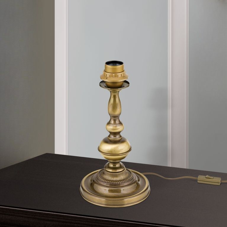 Table lamp base FLÄMISCH, patina, without shade, height 30 cm