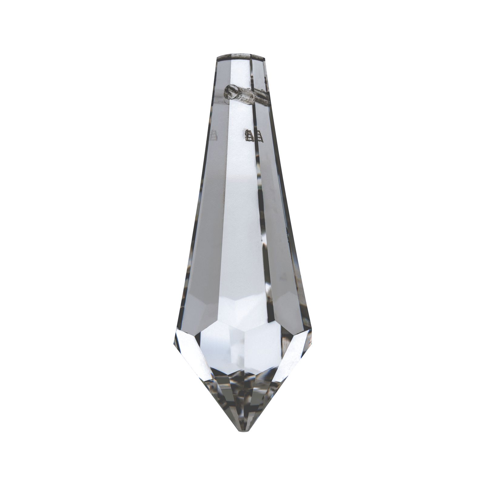 Chandelier crystal pointed stone STRASS® Swarovski® Crystal, 38x14mm, transparent