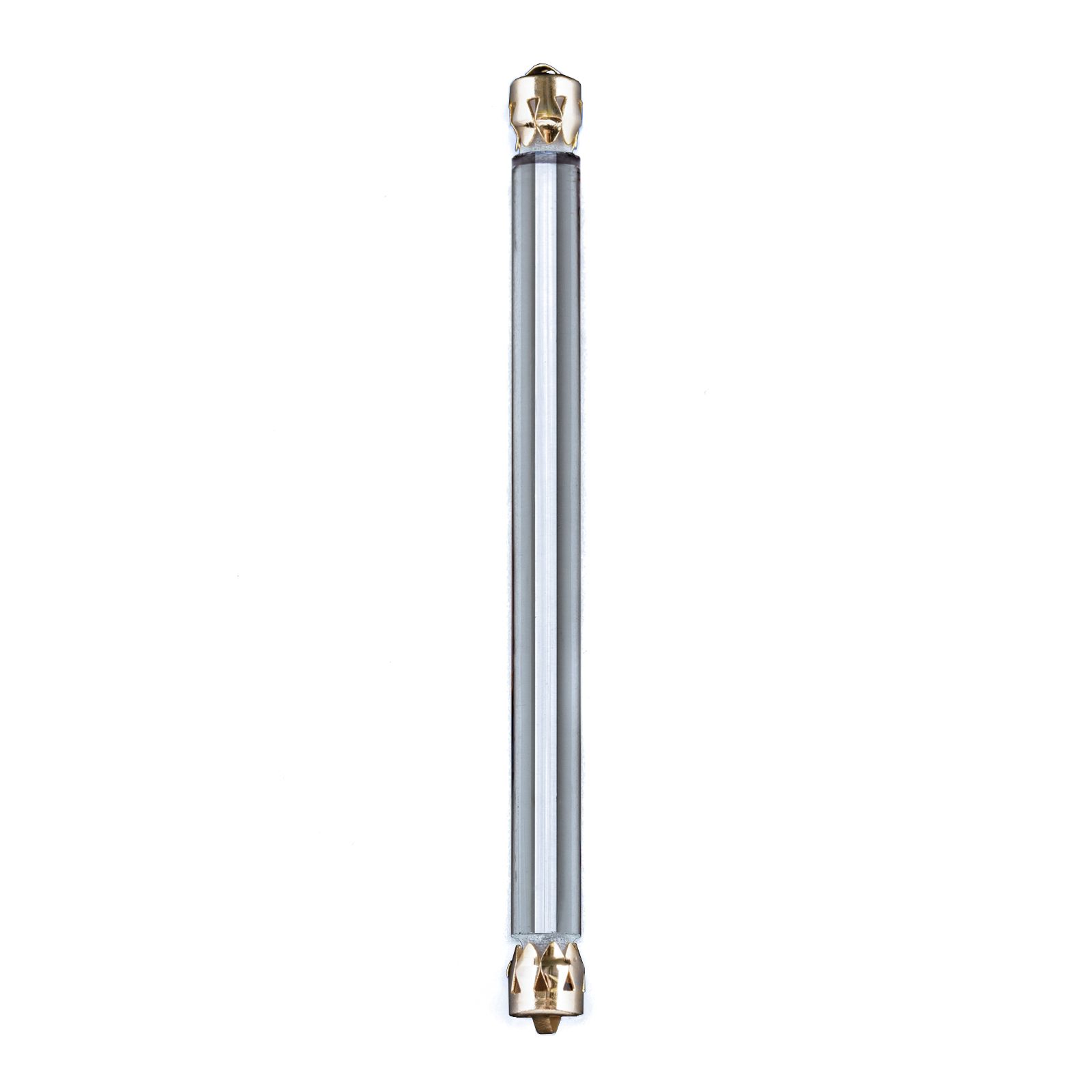 Kronleuchterbehang Glasstab, 2 Enden, 80mm, Klar