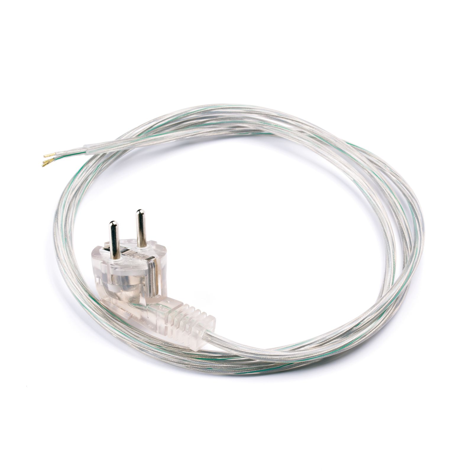 Power cord 3x0,75mm², 150cm, transparent