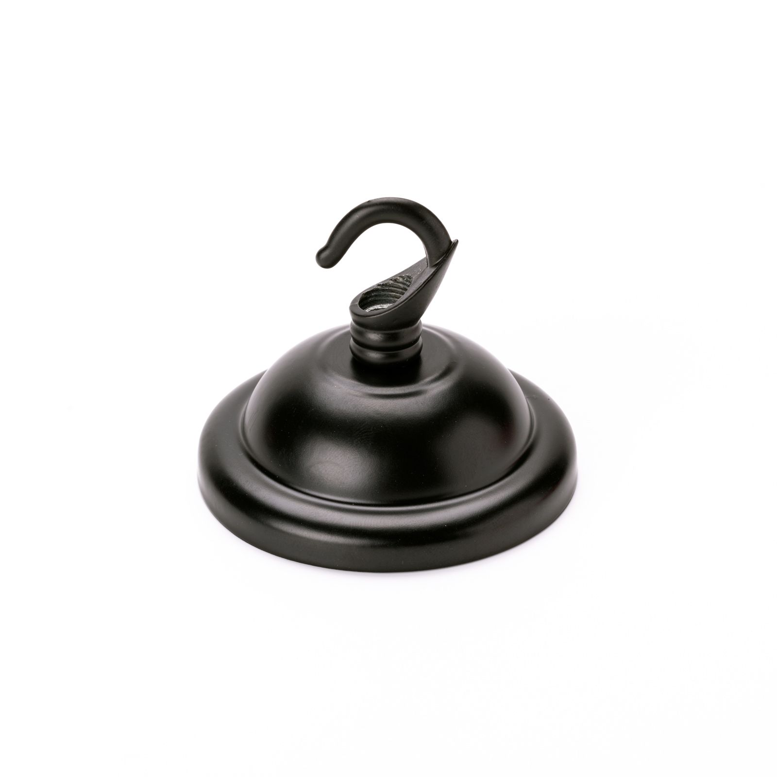 Deckenbaldachin mit Haken, Ø 66 mm, schwarz