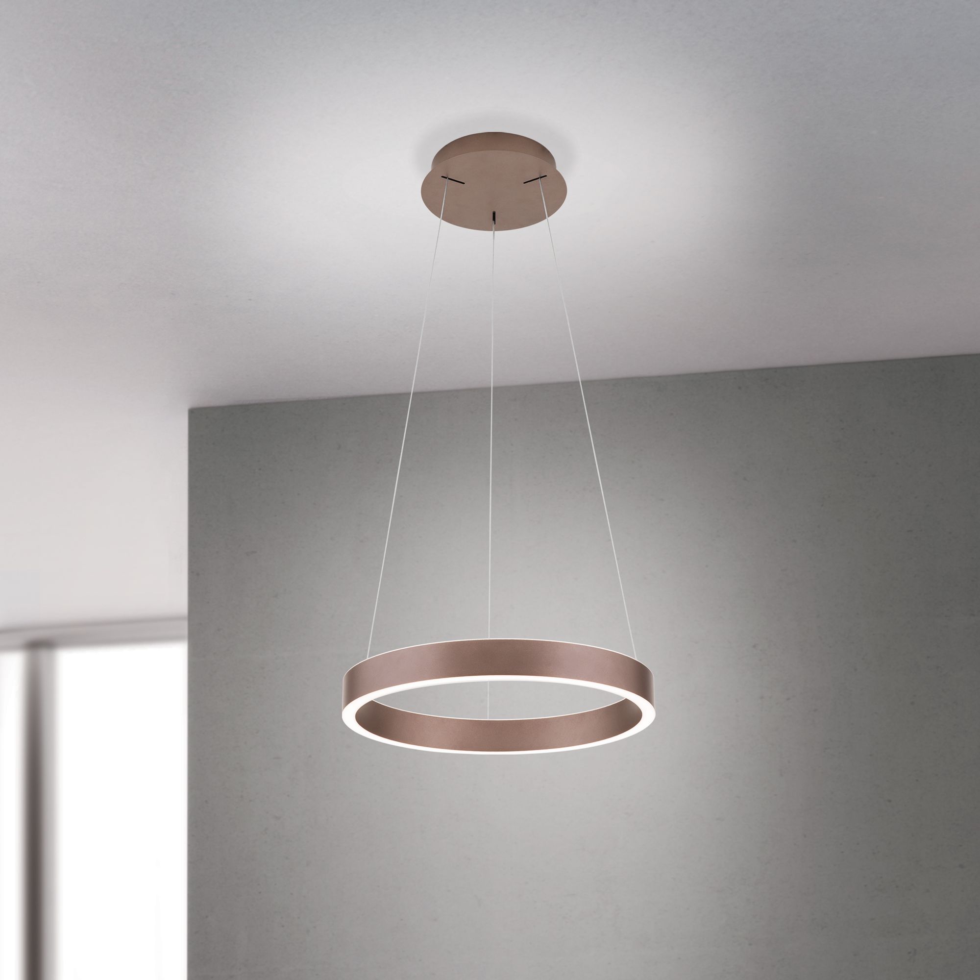 Pendant lamp KOLK, Ø 40cm, bronze
