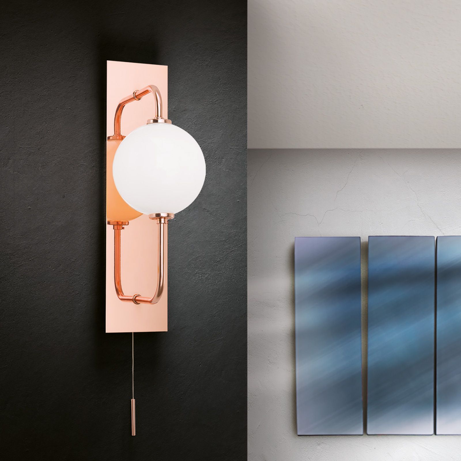 Wall light PIPES, copper finish
