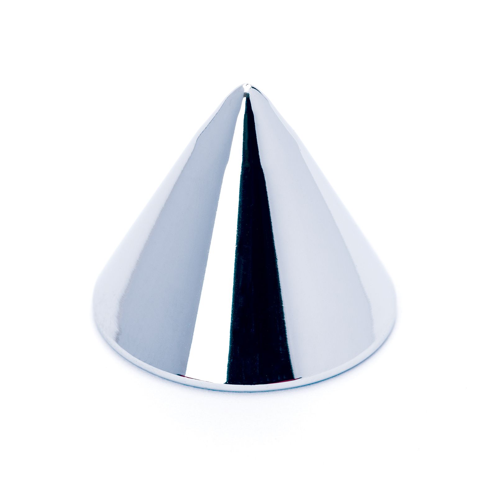 Cone button, thread M10x1, chrome