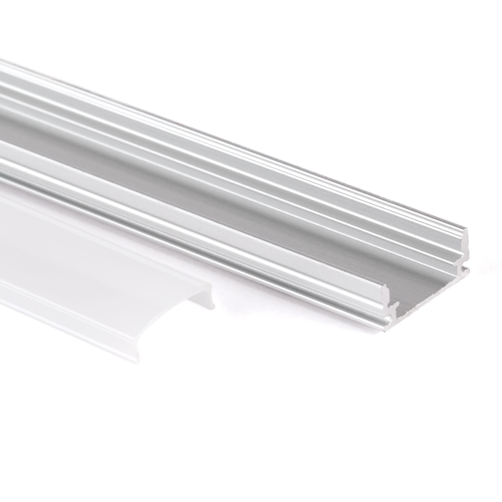 Fonetiek beklimmen verkenner Aluminium profile for LED-Strips, opal matt, 1 m - Length: 1000 mm