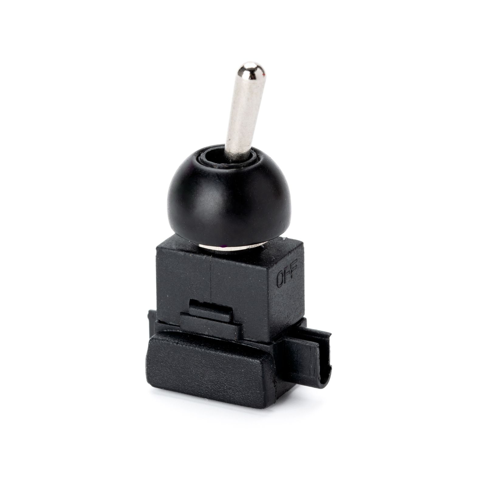 Built-in toggle switch, Ø 12 mm, black
