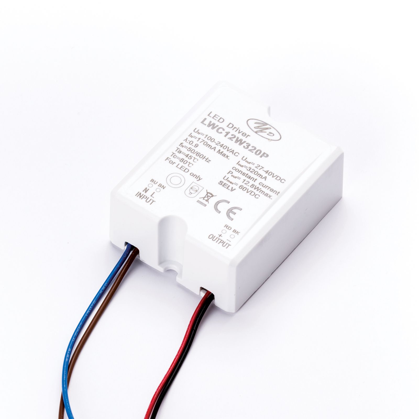 Driver 13a YUNDA LWC12W320P 320mA 12.8W, non-dimmable