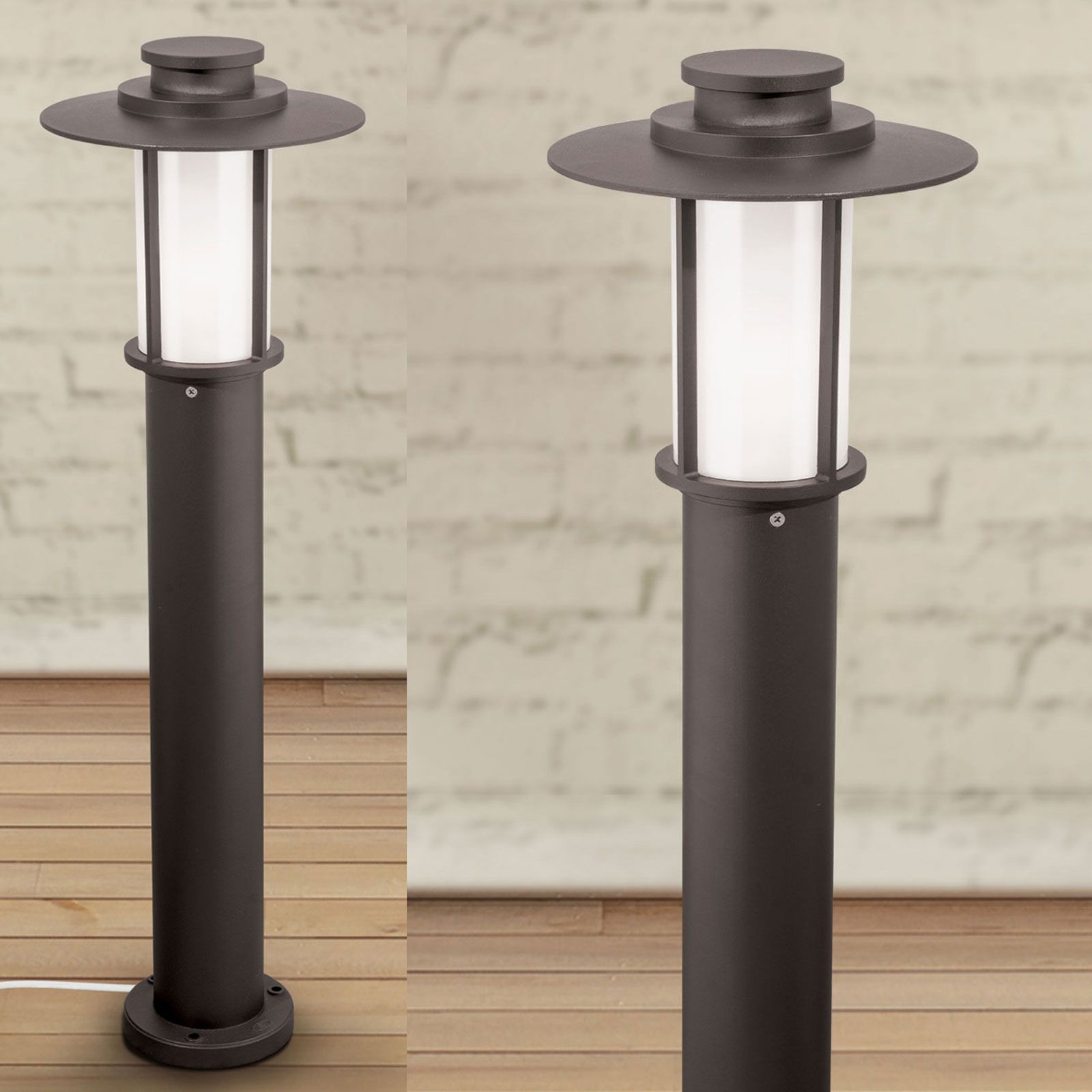 Outdoor lamp TEIKO, mocha, H80cm