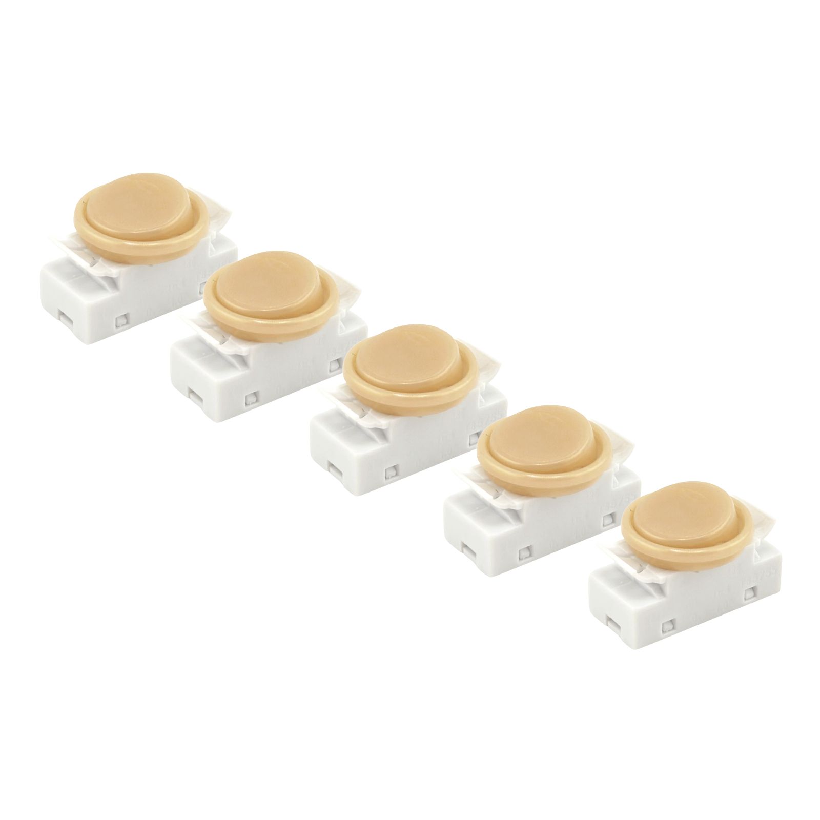 Built-in rocker switch, gold, Length 27 mm, 5 pieces