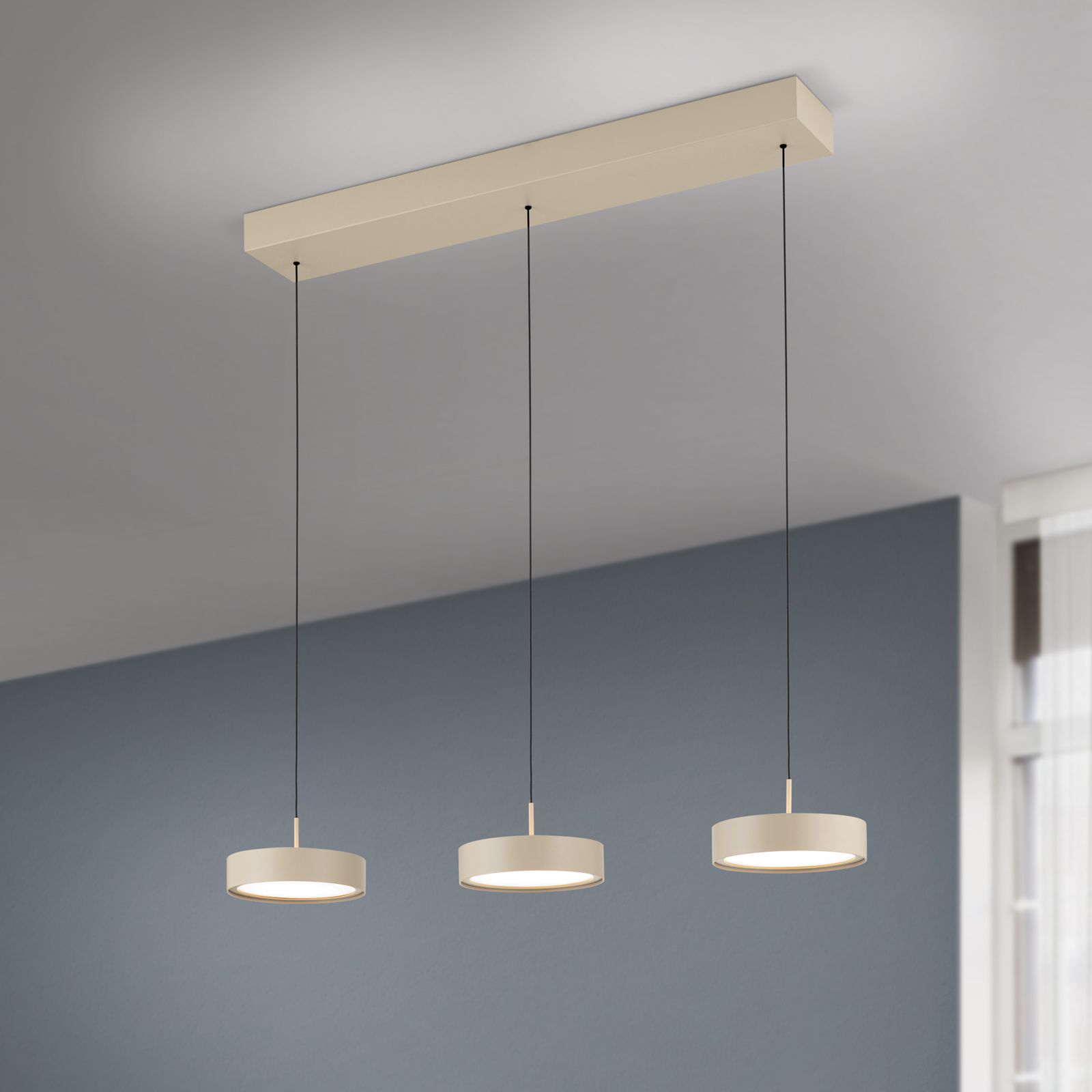 LED pendant light TEIDE, khaki