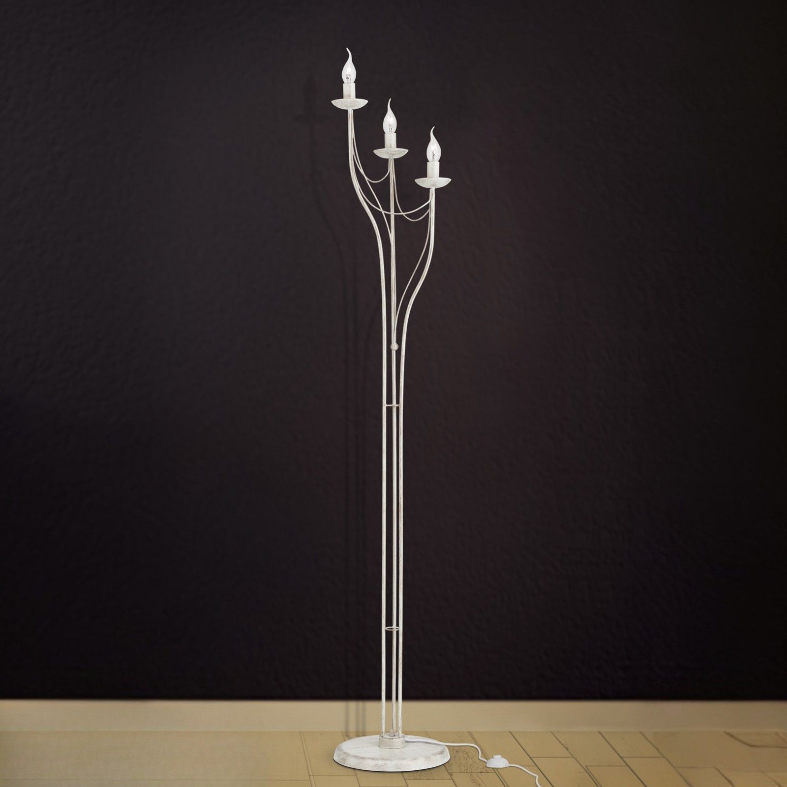 Floor lamp VELA, ivory finish