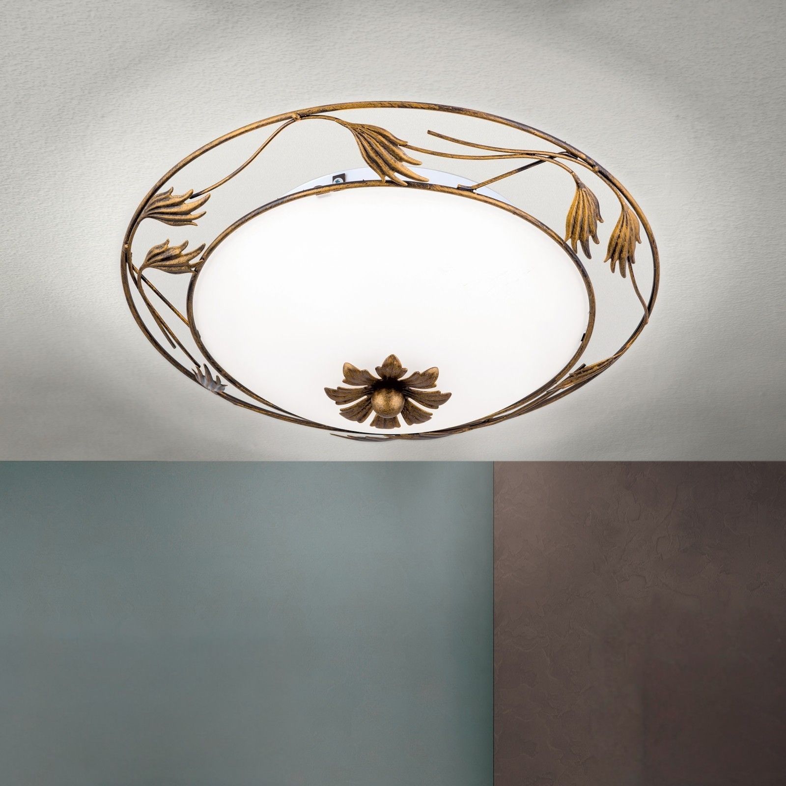 Stropní svítidlo FLEUR, starožitné, 40cm