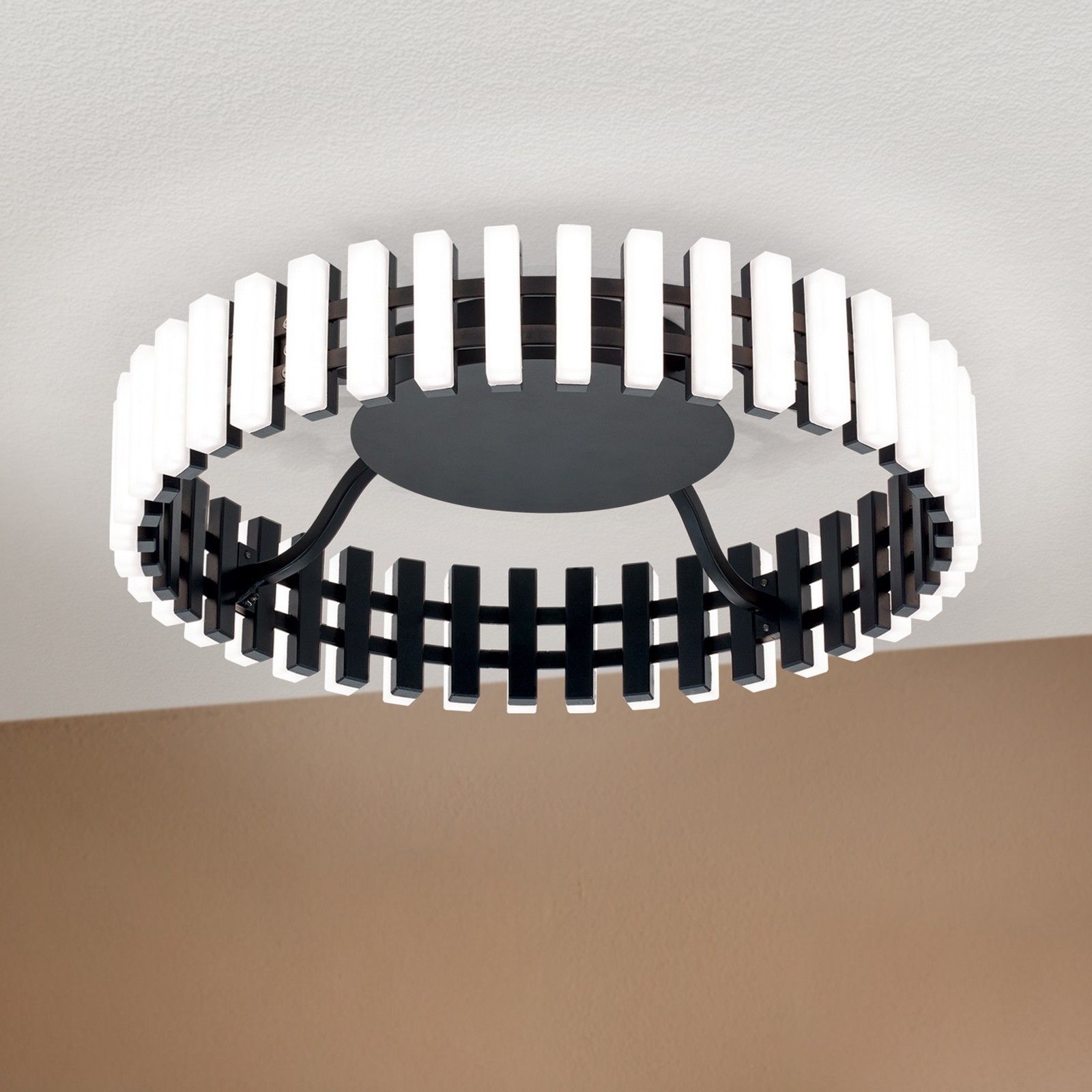 Stropní LED svítidlo MANSION, černé, 43 cm