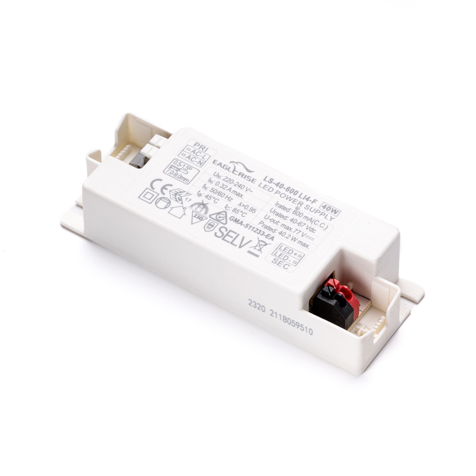 Driver 40g2 Eaglerise LS-40-600L14-F 40W 600mA 40W, nicht dimmbar