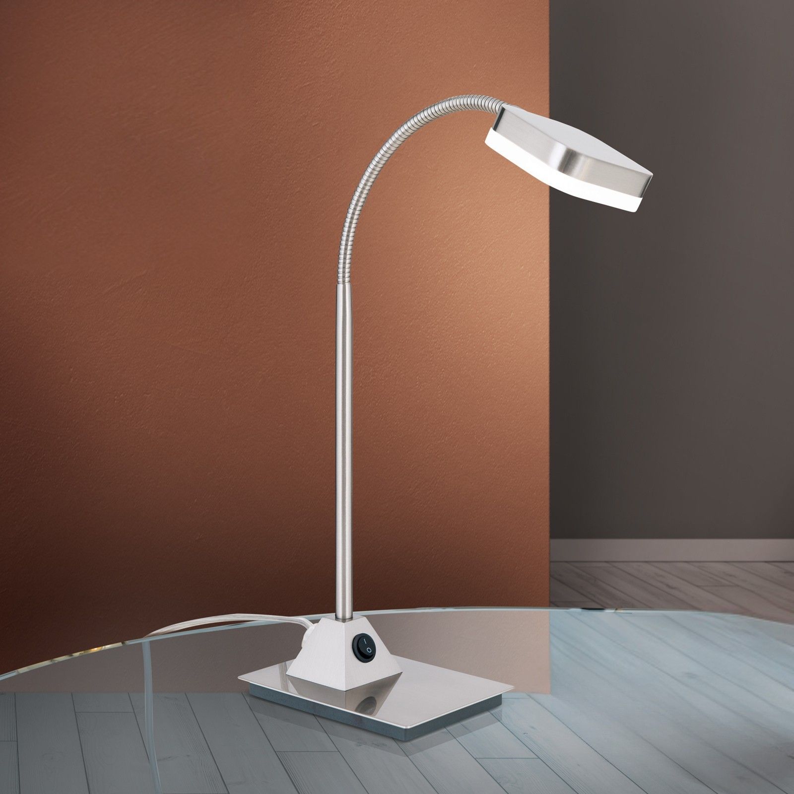 LED Tischlampe STENO, satin