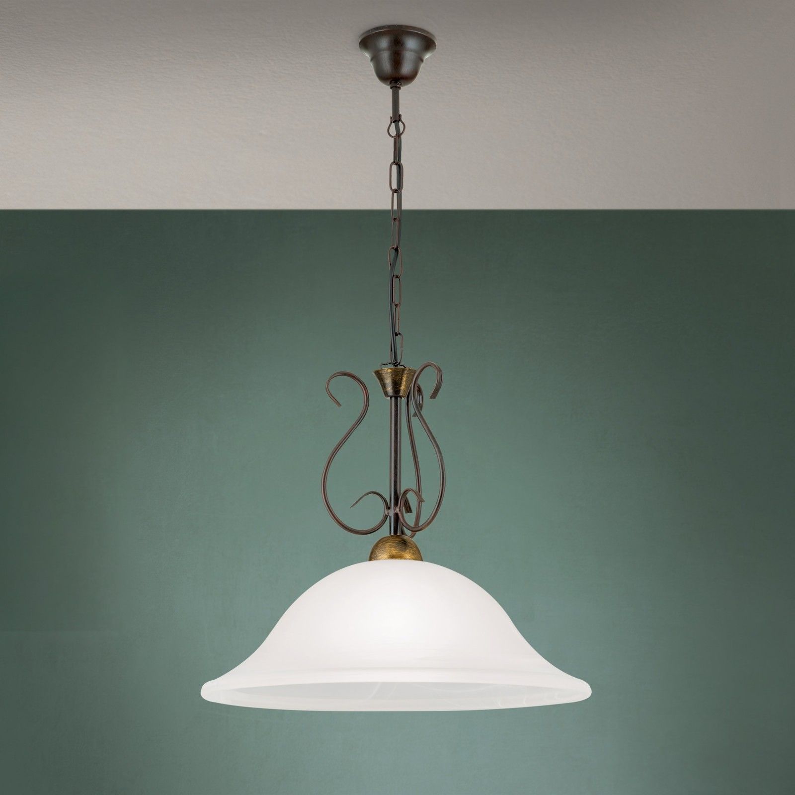 Suspension lamp LUDO, 1-flame, Antique