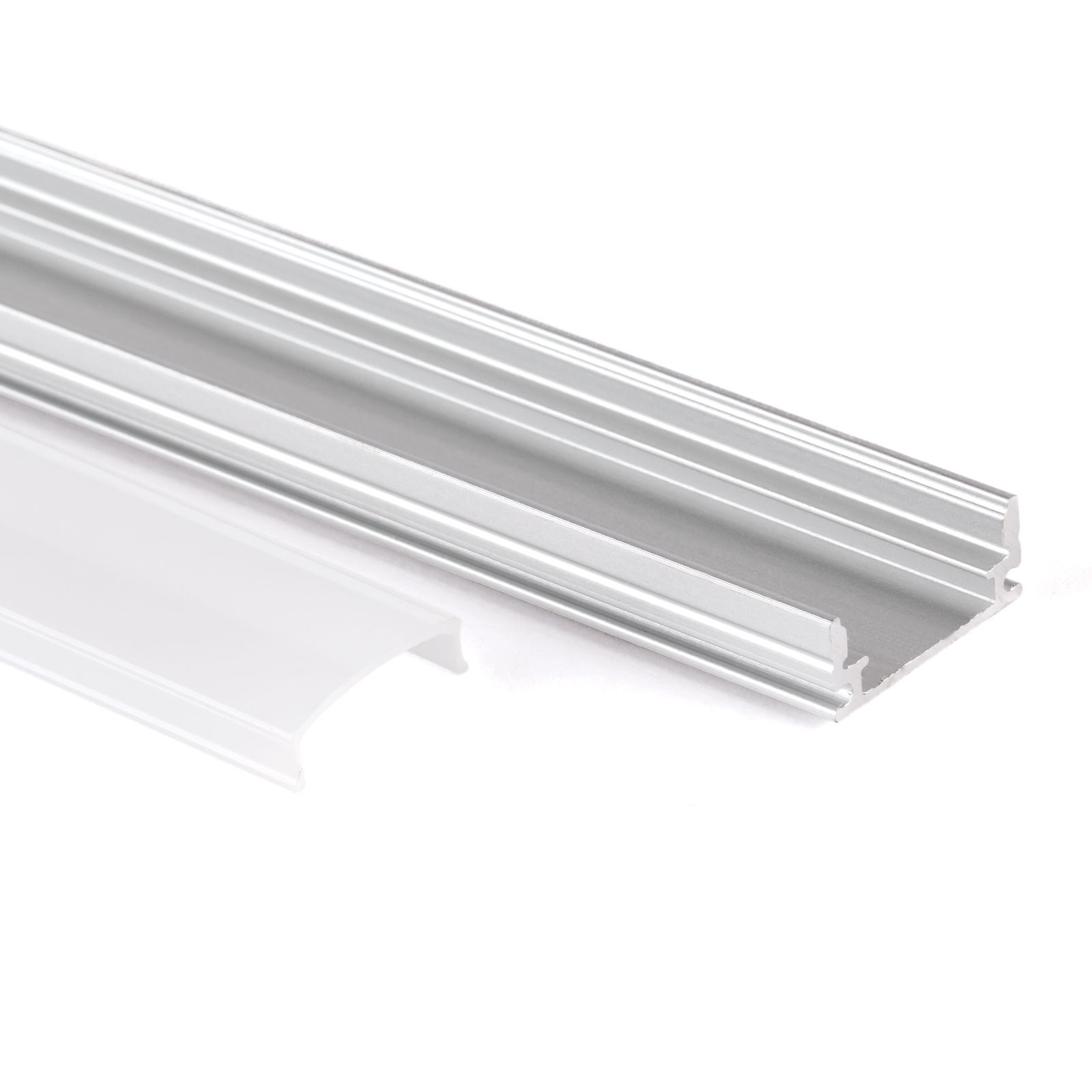 Aluminium profile for LED-Strips, opal matt, 1 m