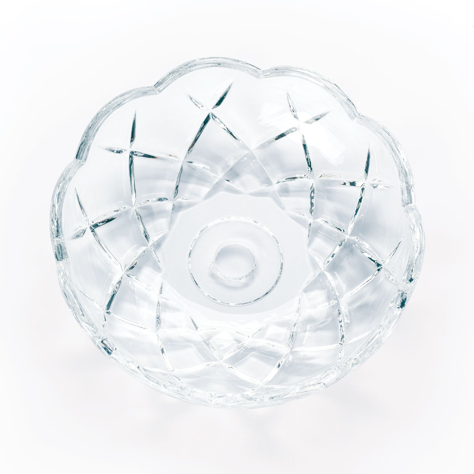 Glass bobeche with hole in the middle, Ø120mm, hole 13mm