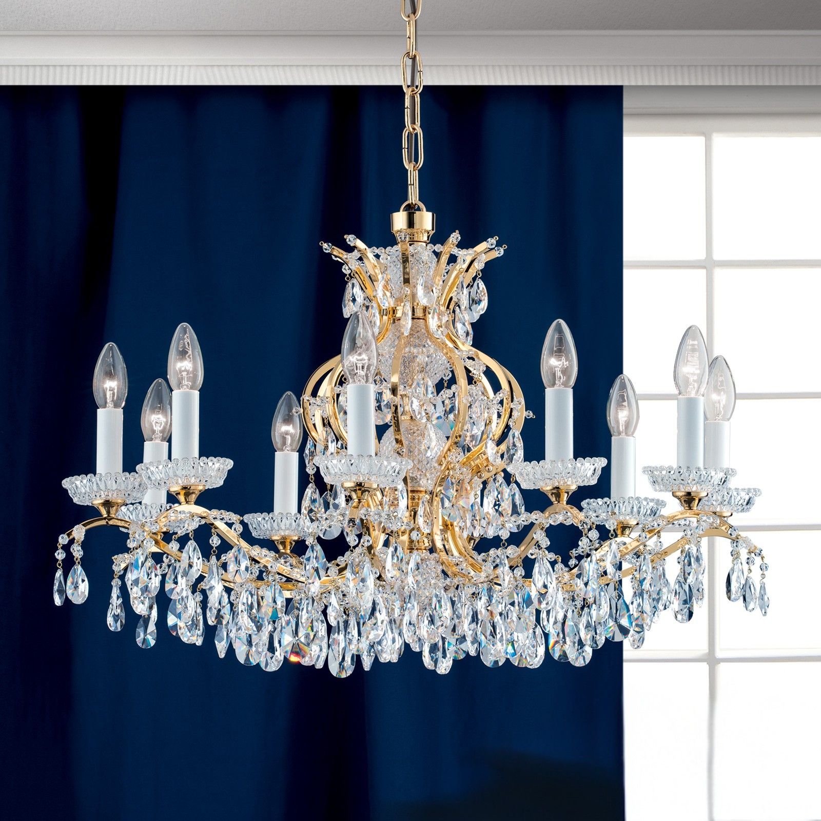 Luster HIROHITO, 10-flammig, Gold