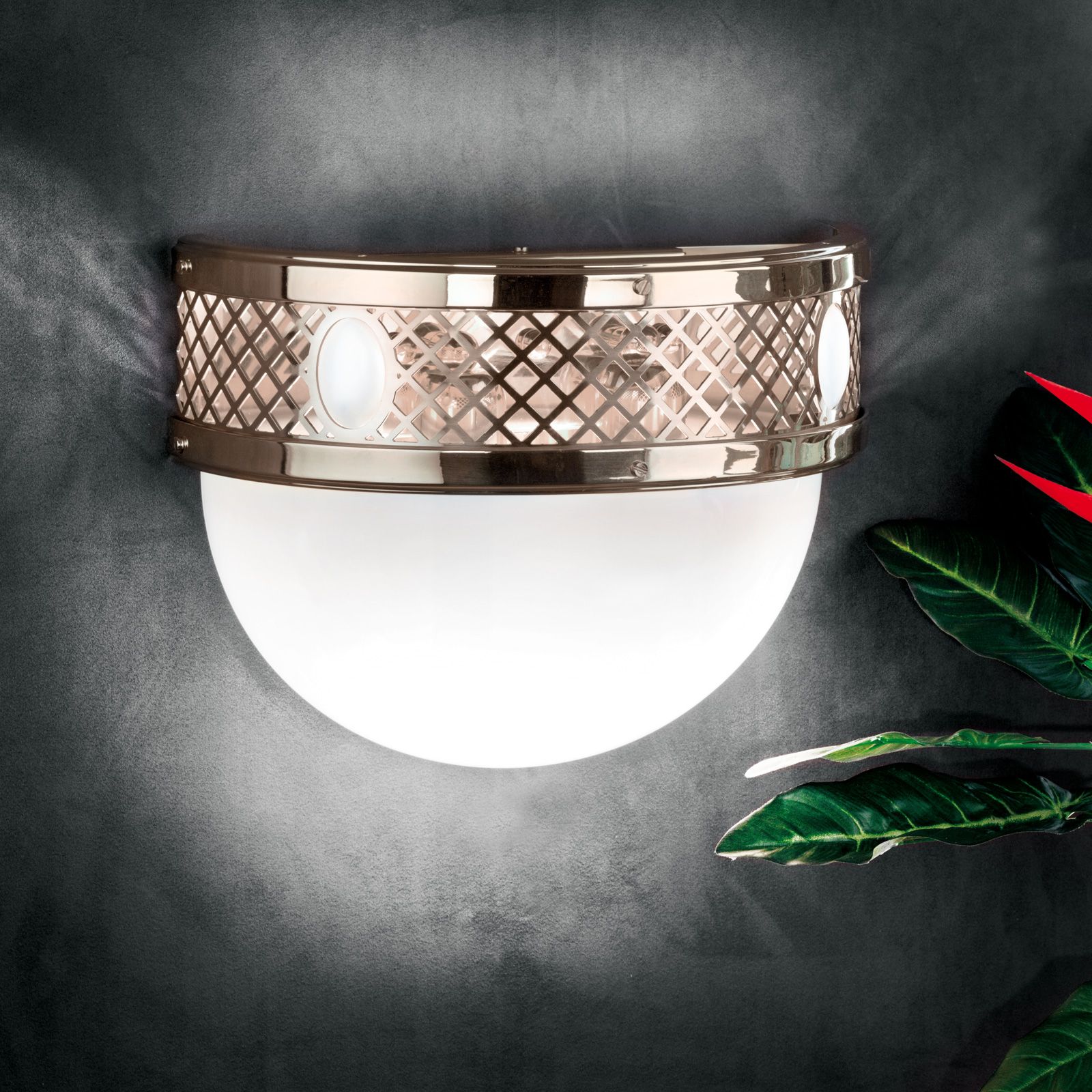 Wandleuchte ALT WIEN, 2-flammig, Patina