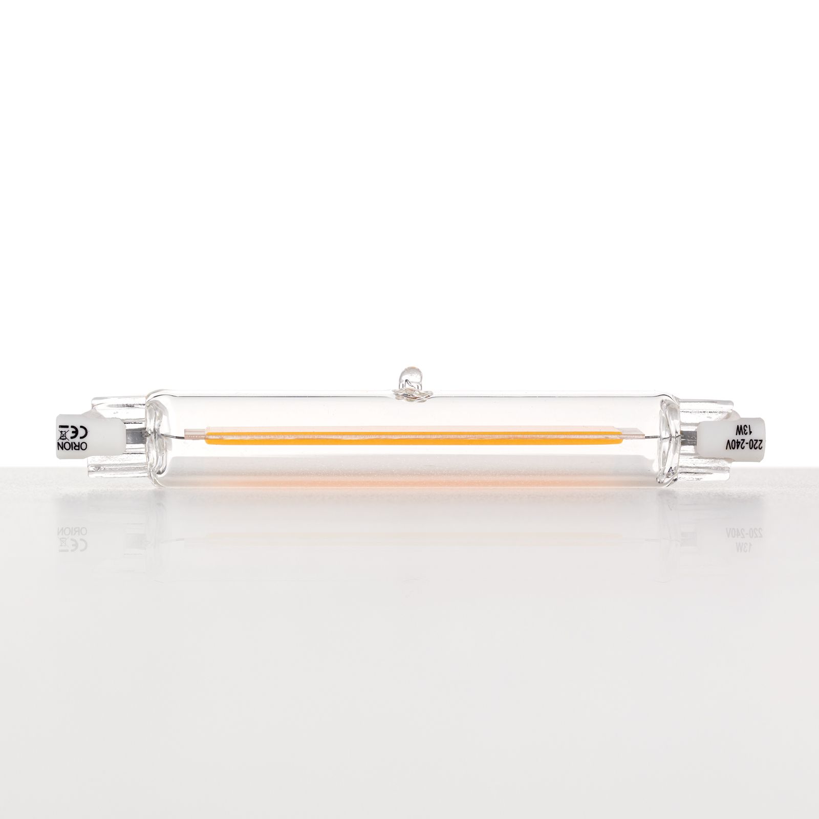LED R7S Lamp, 10 Watt, 118mm, warm white, clear