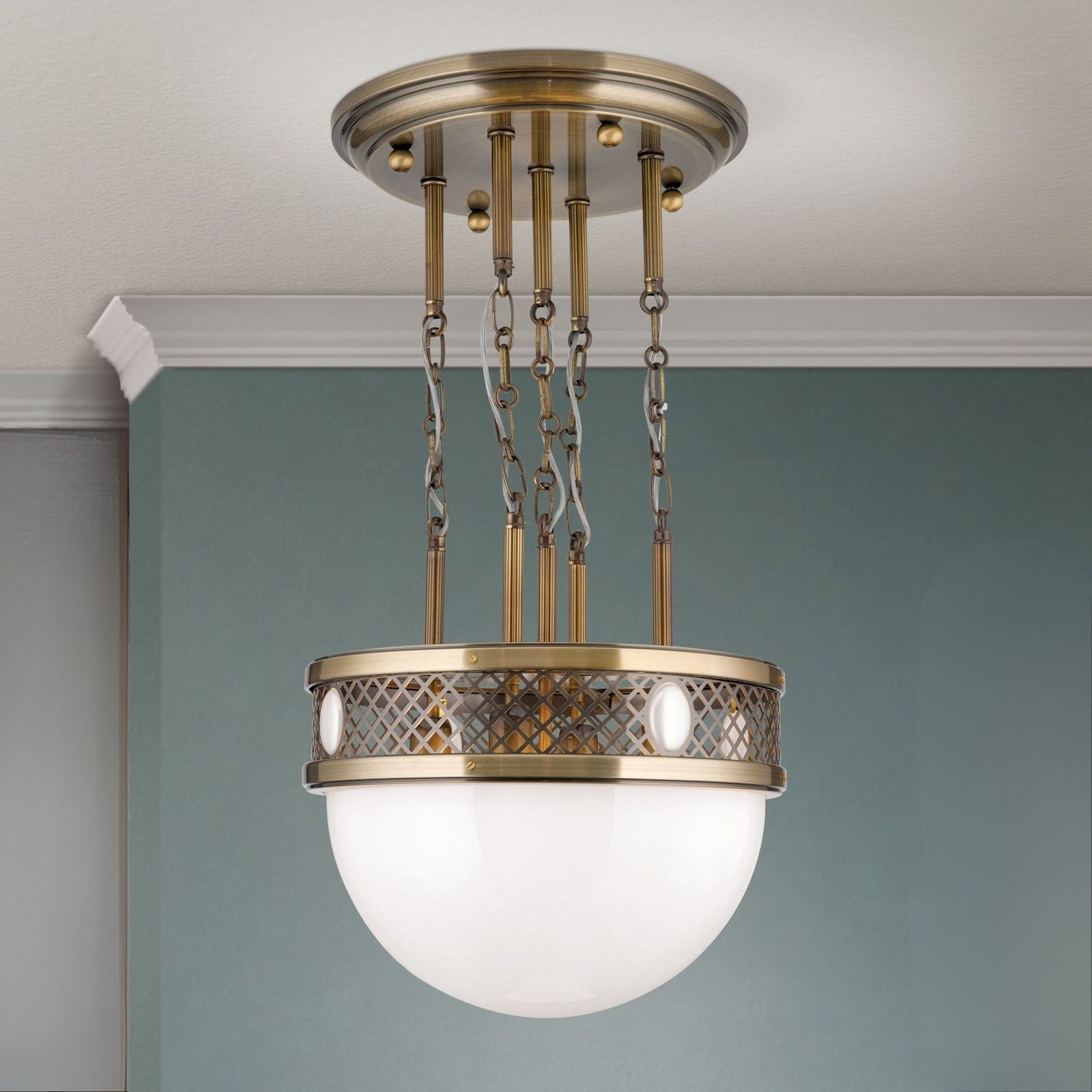 ALT WIEN Pendant, Antique Brass finish, 46cm