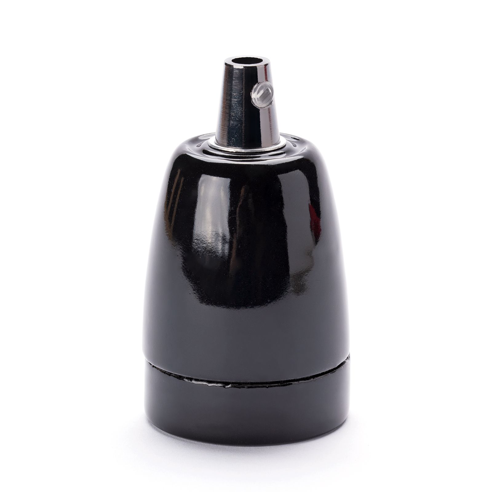 Fassung E27, Gewinde M10x1, 64mm, schwarz