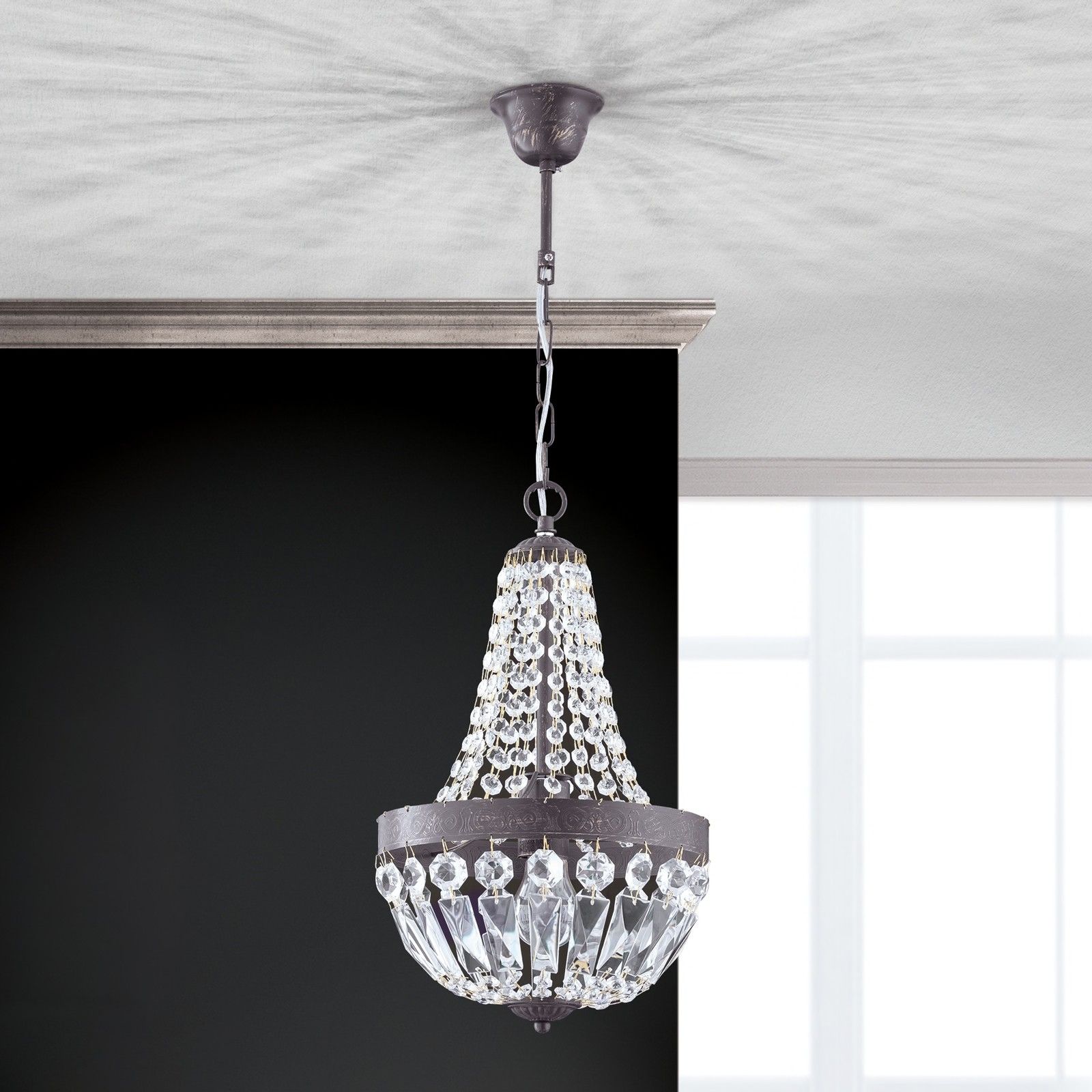 Pendant lamp ARILA, 1-flame, Antique