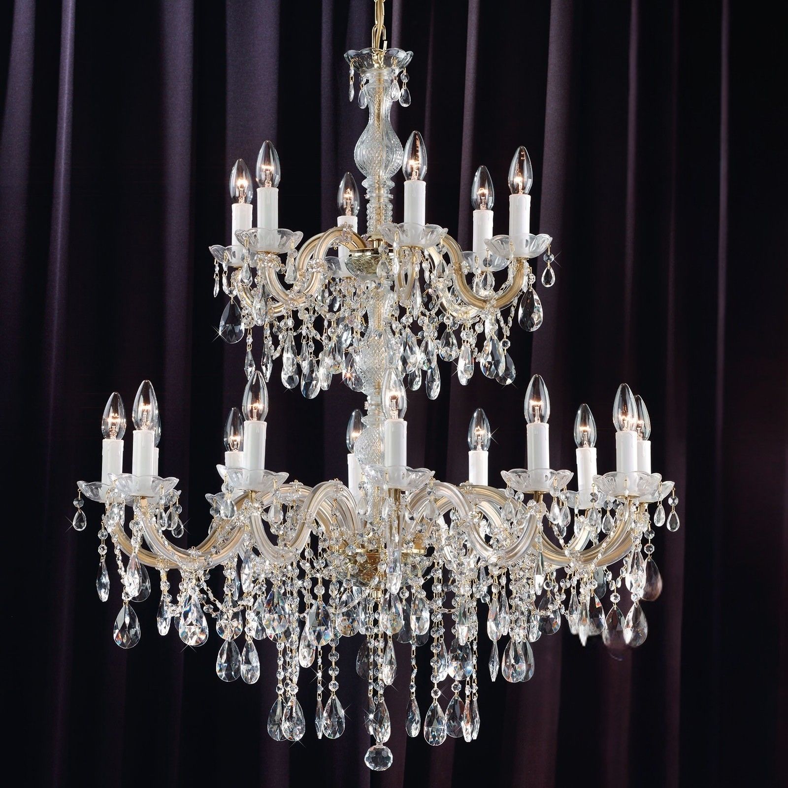 Lustr BALLROOM, 24 plamenů, zlatý