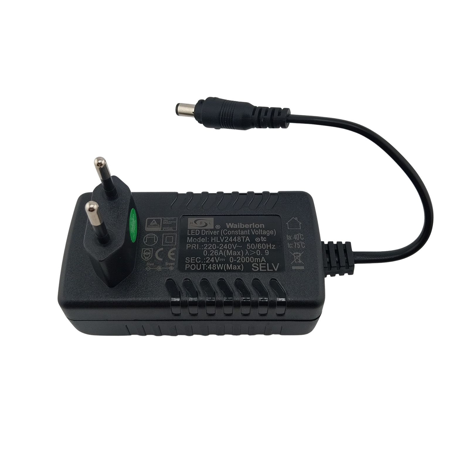 LED Driver 48e plug Waiberlon HLV2448TA, 2000mA, not dimmable