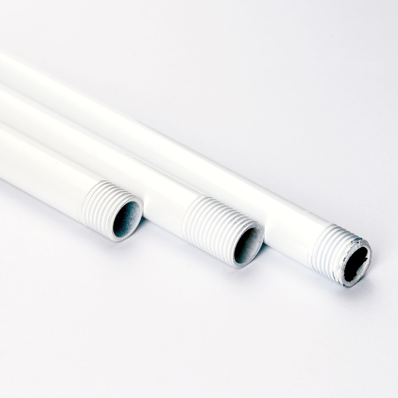 Pipe rod, thread M10x1, 50 cm, white lacquered