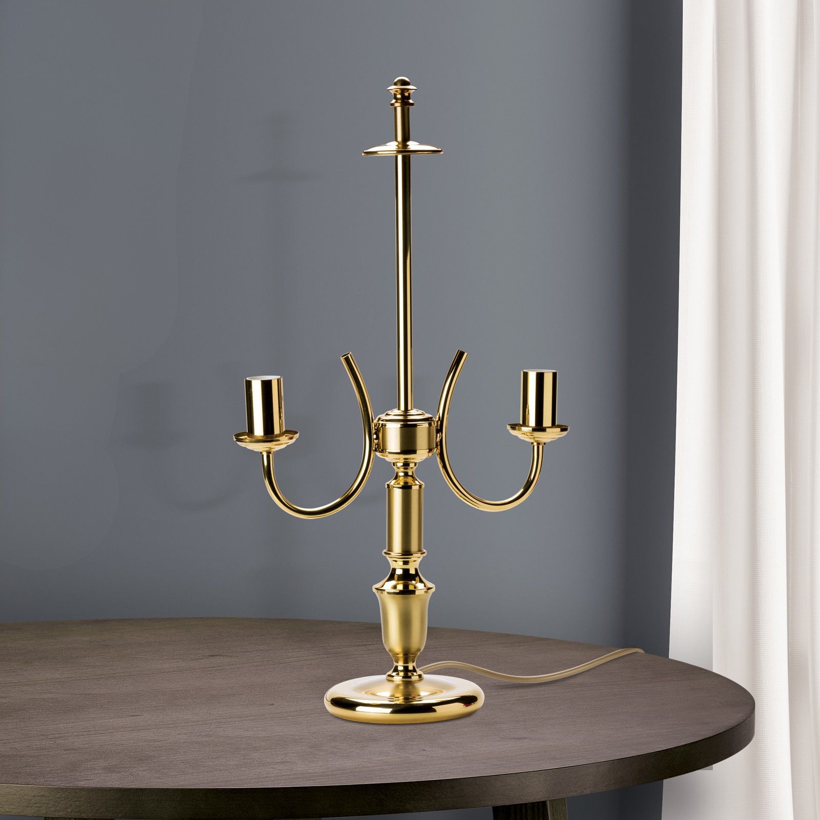 Table lamp base, matt brass, without shade, height 45 cm