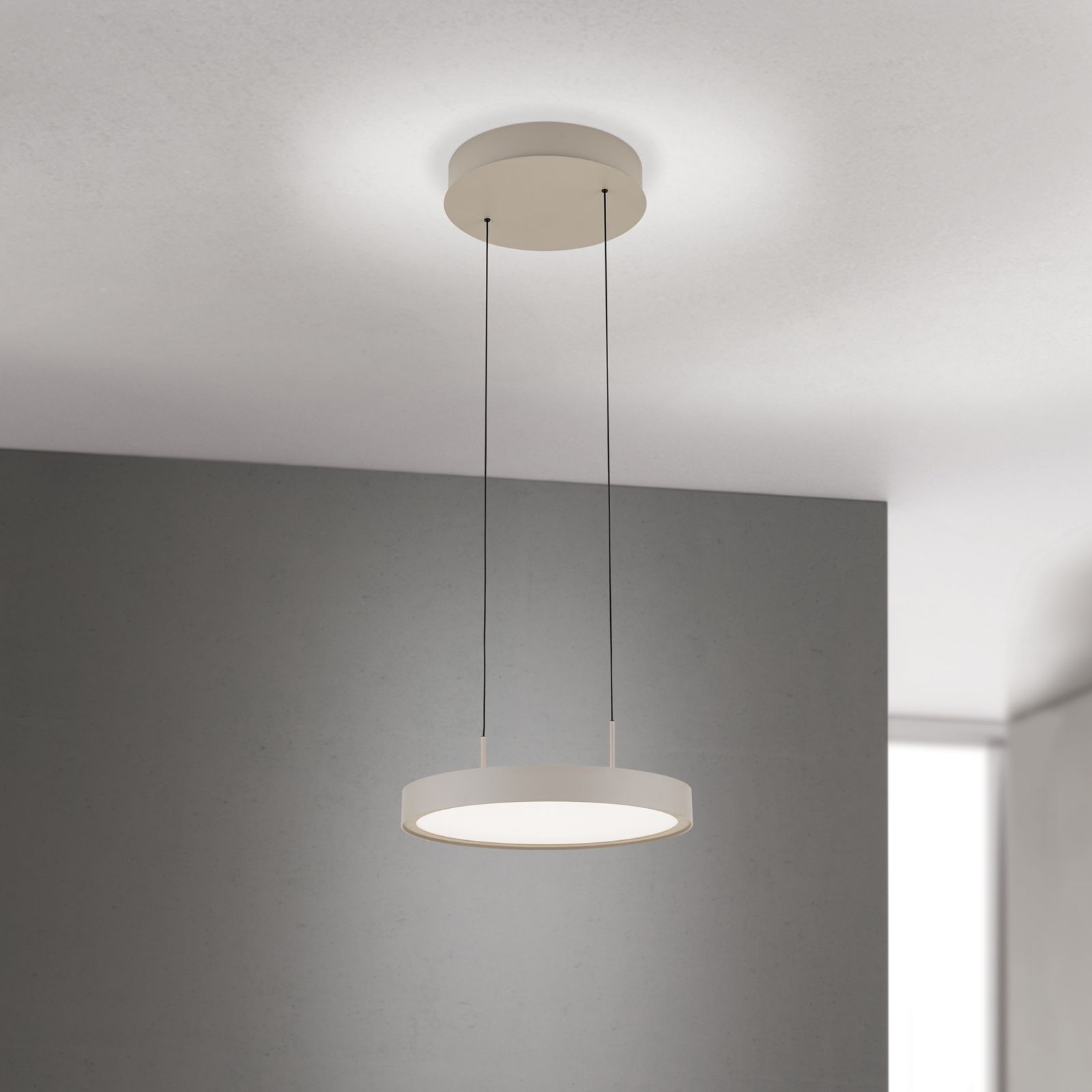 LED Hängeleuchte TEIDE, Ø 33,5cm, Khaki