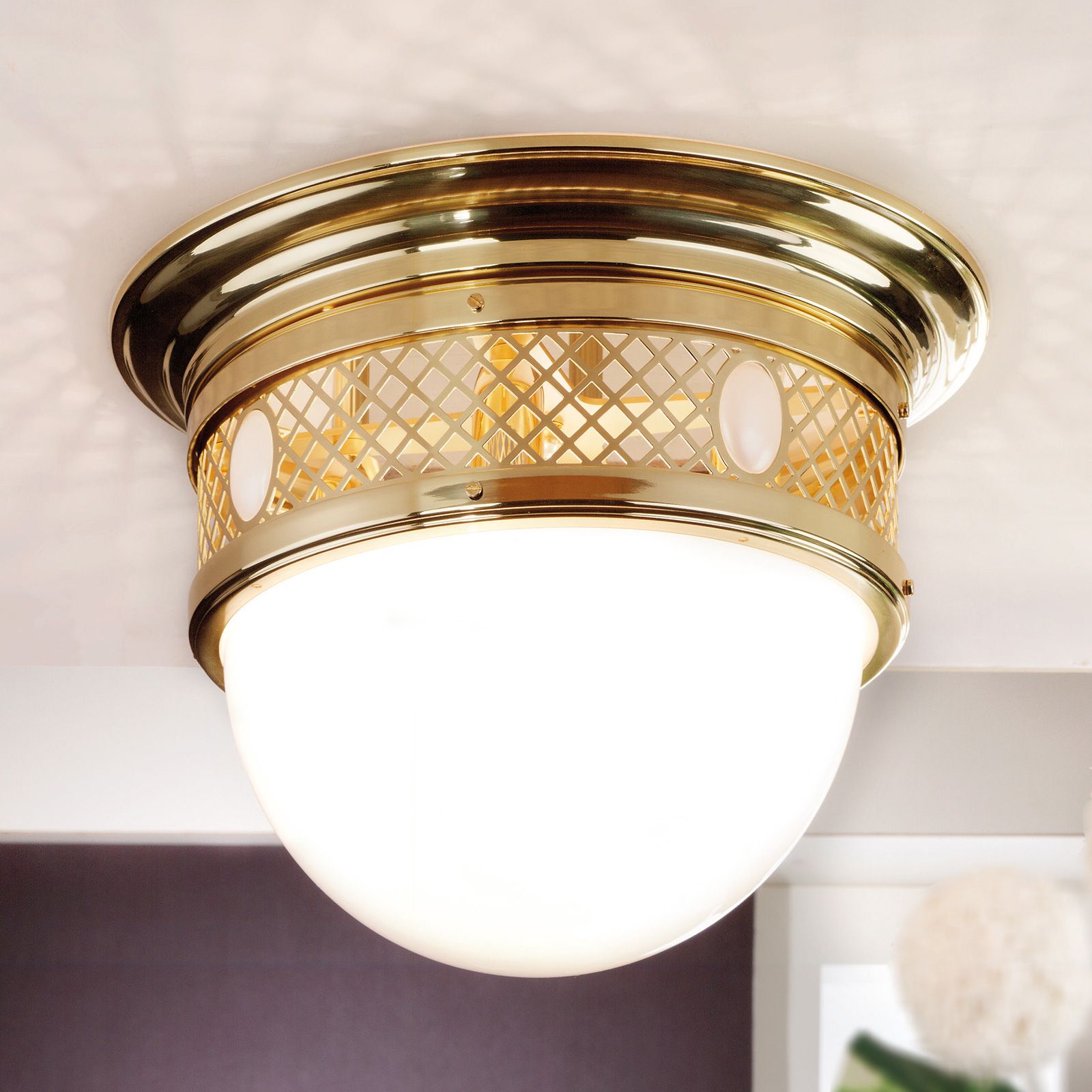 Deckenleuchte ALT WIEN, Messing glänzend, 39cm