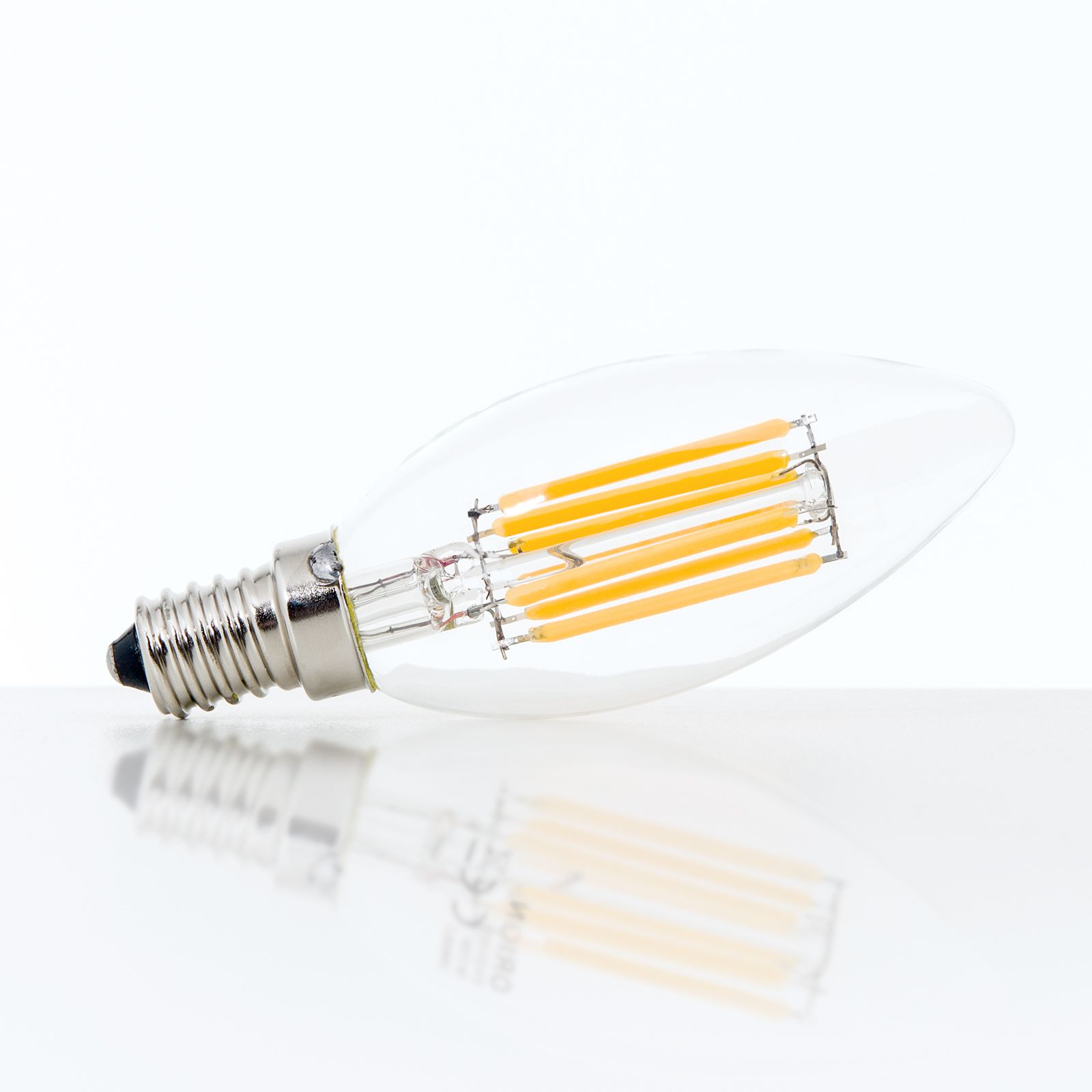 LED Light Bulb Drop, E14, 6W, clear