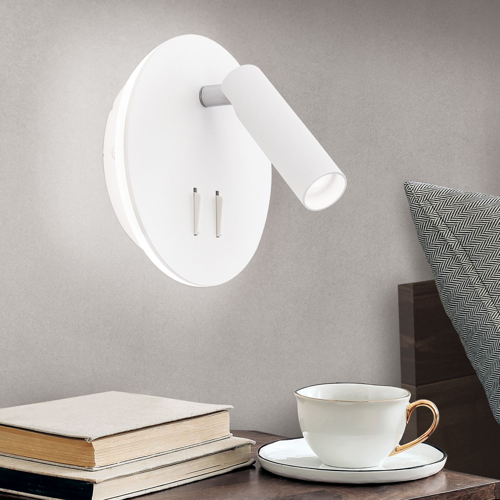 LED wall light LENNY, white