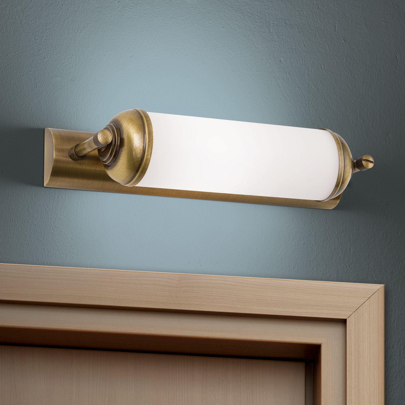 Längliche Wandleuchte WIENER NOSTALGIE, Patina, 28cm