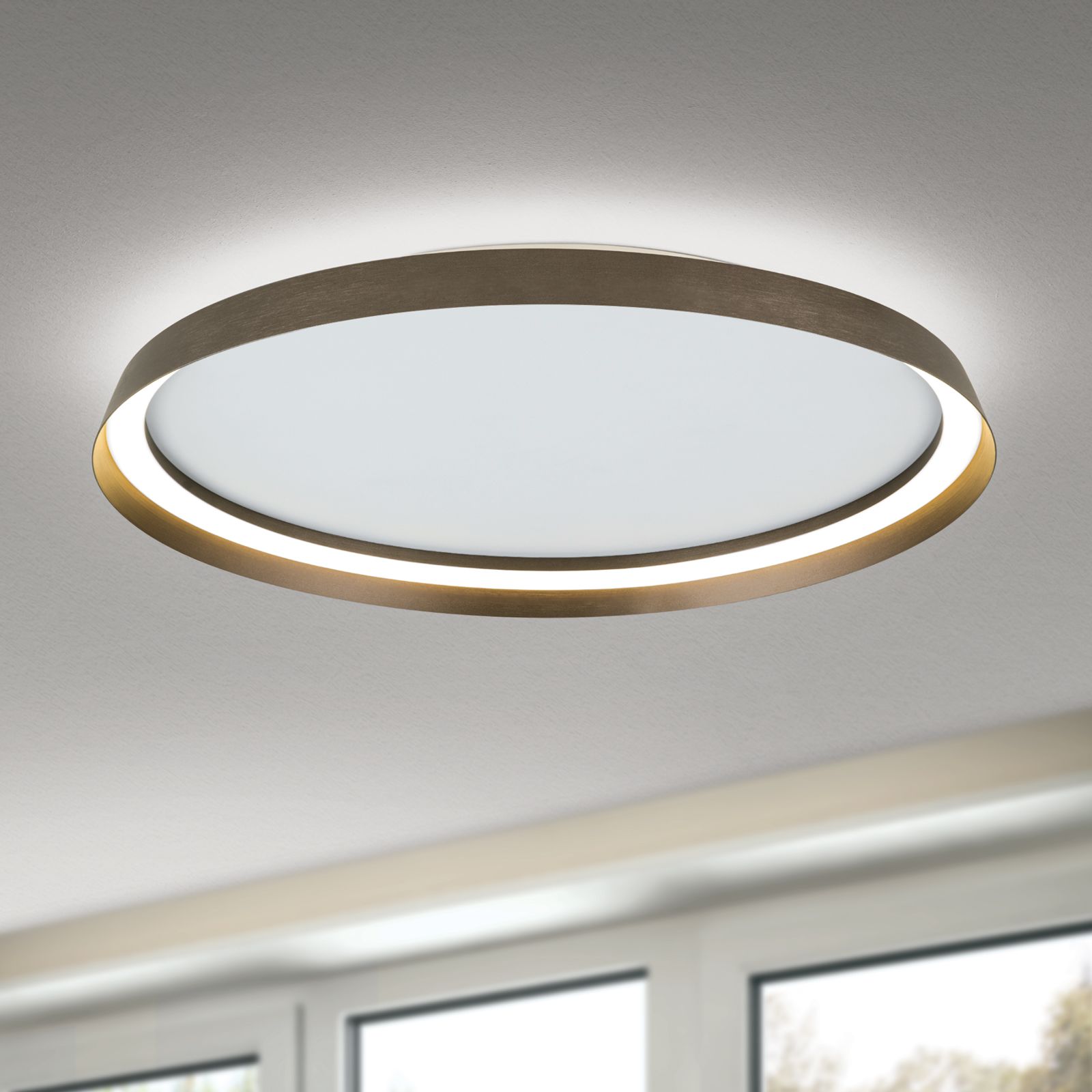 LED Deckenleuchte MANTA, Ø 60cm, bronze